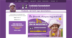 Desktop Screenshot of leukemiasgyermekekert.hu